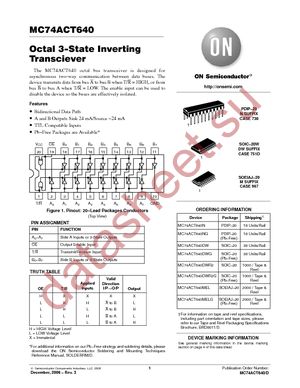 MC74ACT640DWG datasheet  